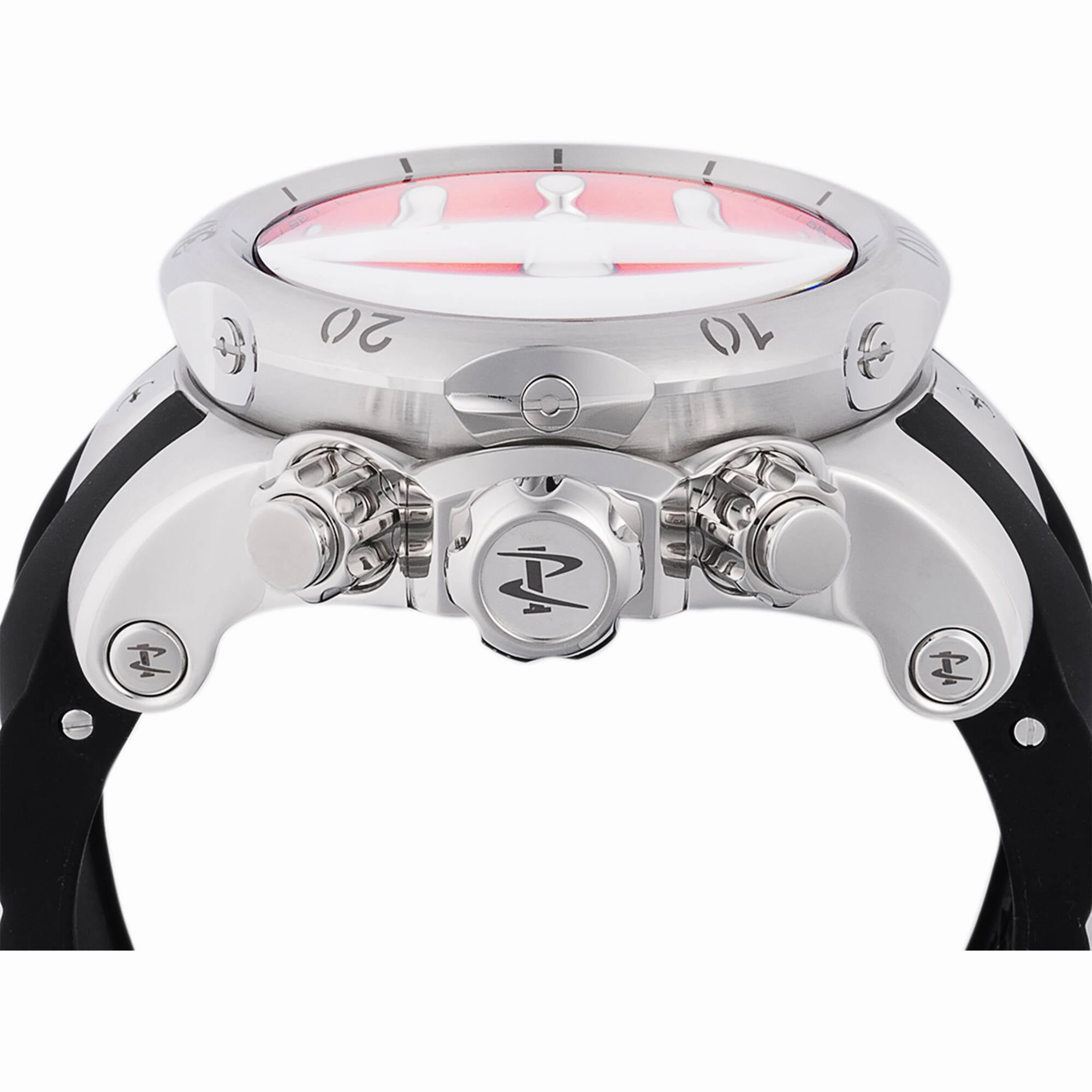 Invicta Men's Watch - Venom Quartz Rotating Bezel Orange Dial Silicone Strap | 46459