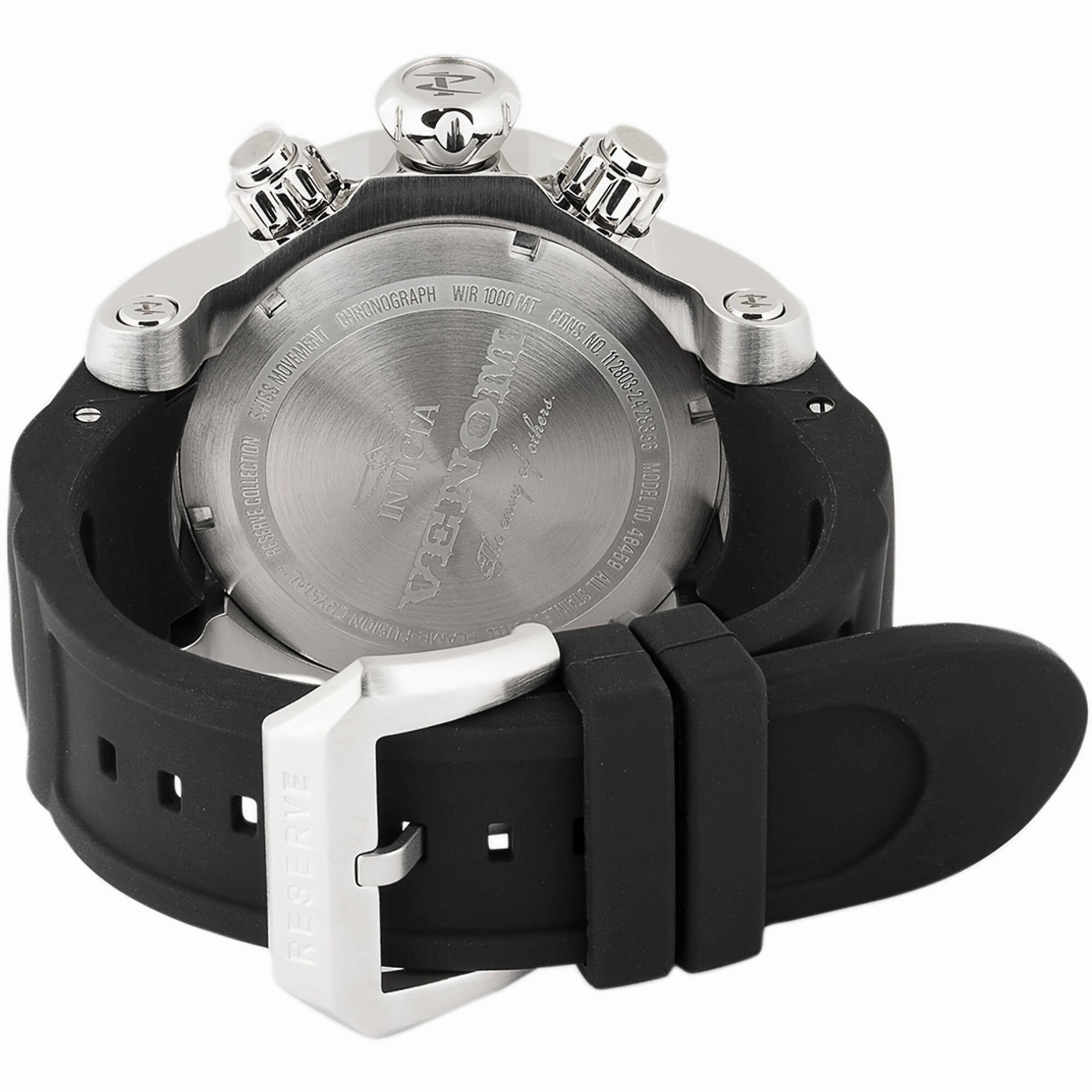 Invicta Men's Watch - Venom Quartz Rotating Bezel Orange Dial Silicone Strap | 46459