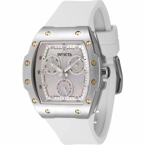Invicta Women's Watch - Racing Mother of Pearl Dial White Rubber Strap Quartz | 45640