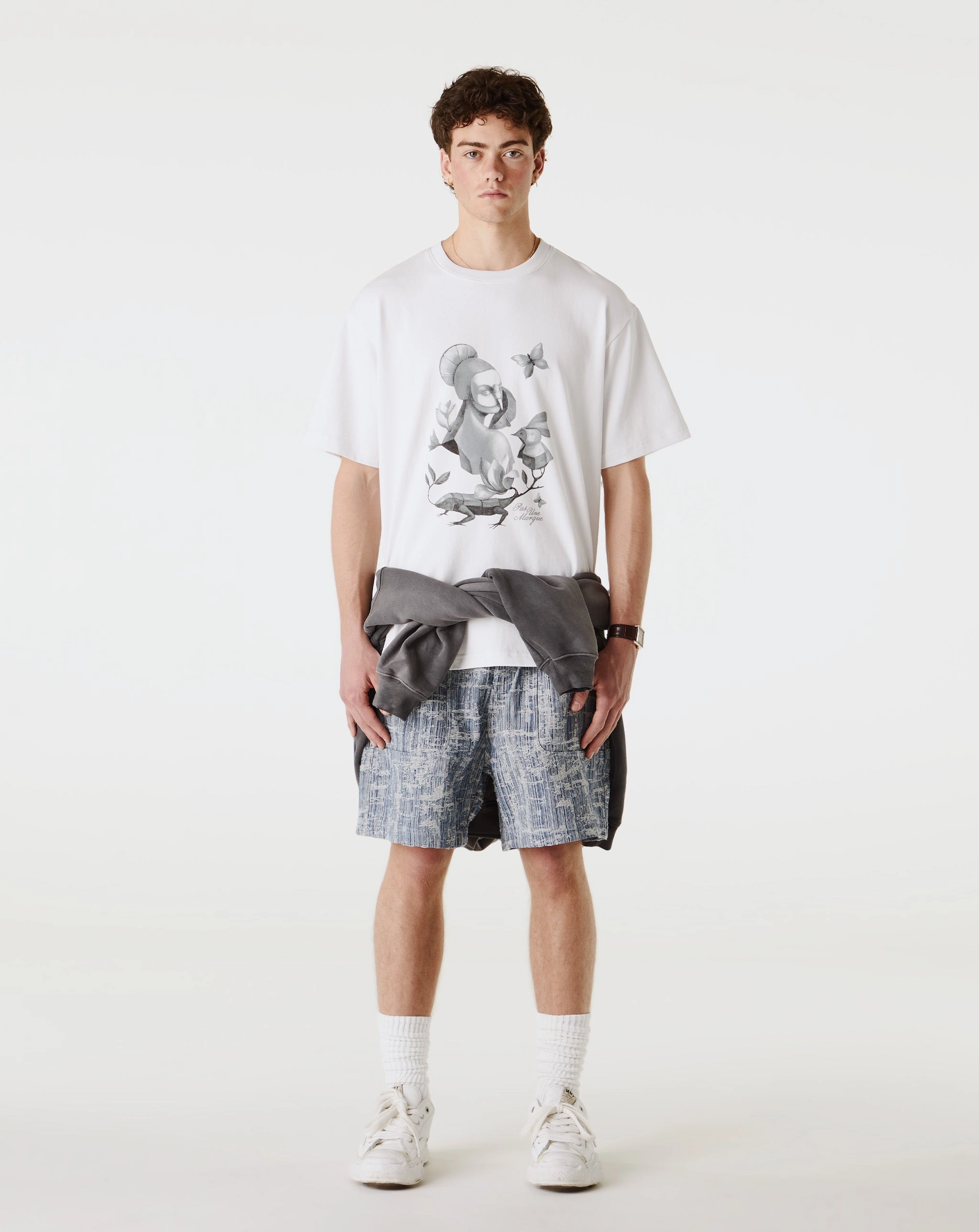Jacquard Denim Shorts