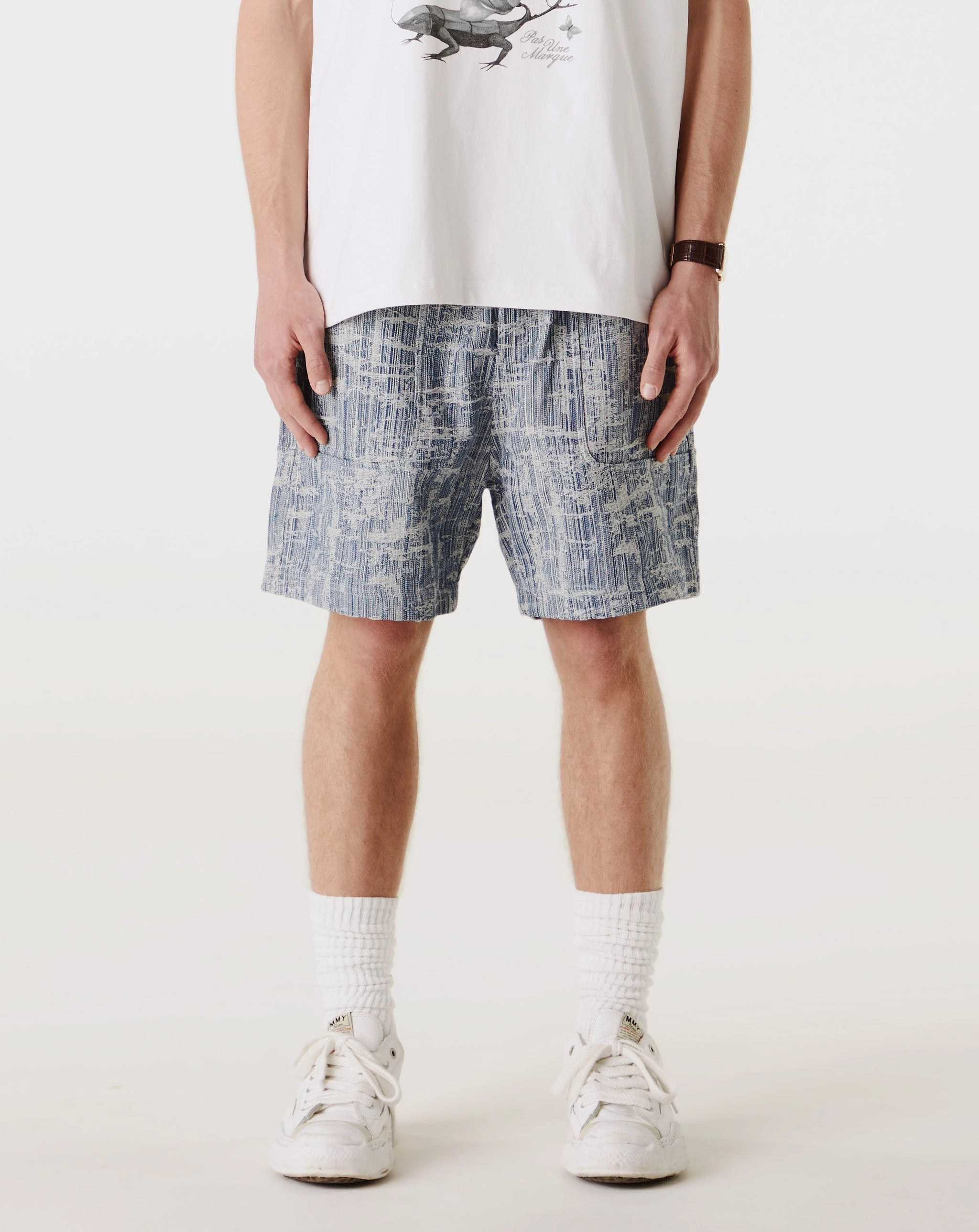 Jacquard Denim Shorts