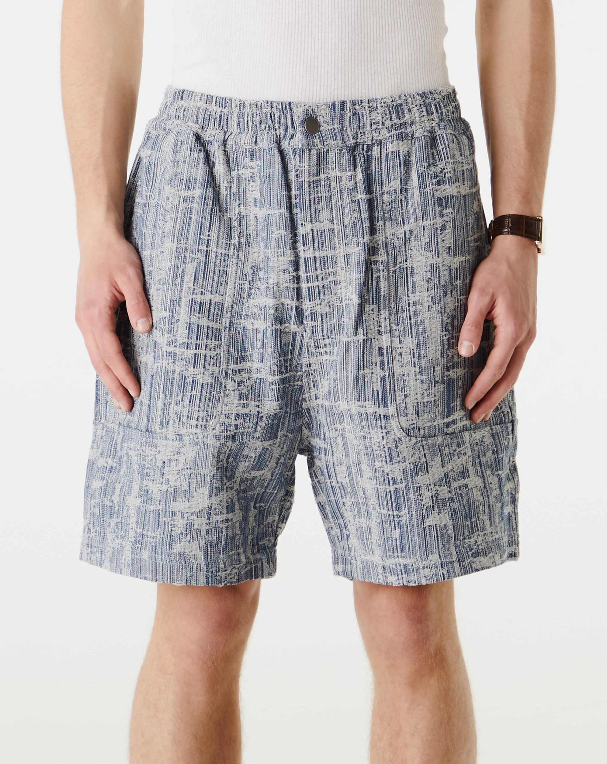 Jacquard Denim Shorts
