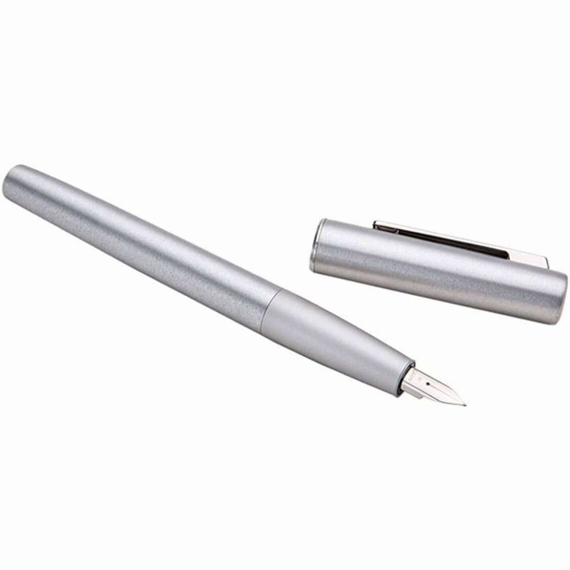 Lamy Fountain Pen - Aion Brushed Aluminium, Olive Silver, Extra Fine | L77OSEF