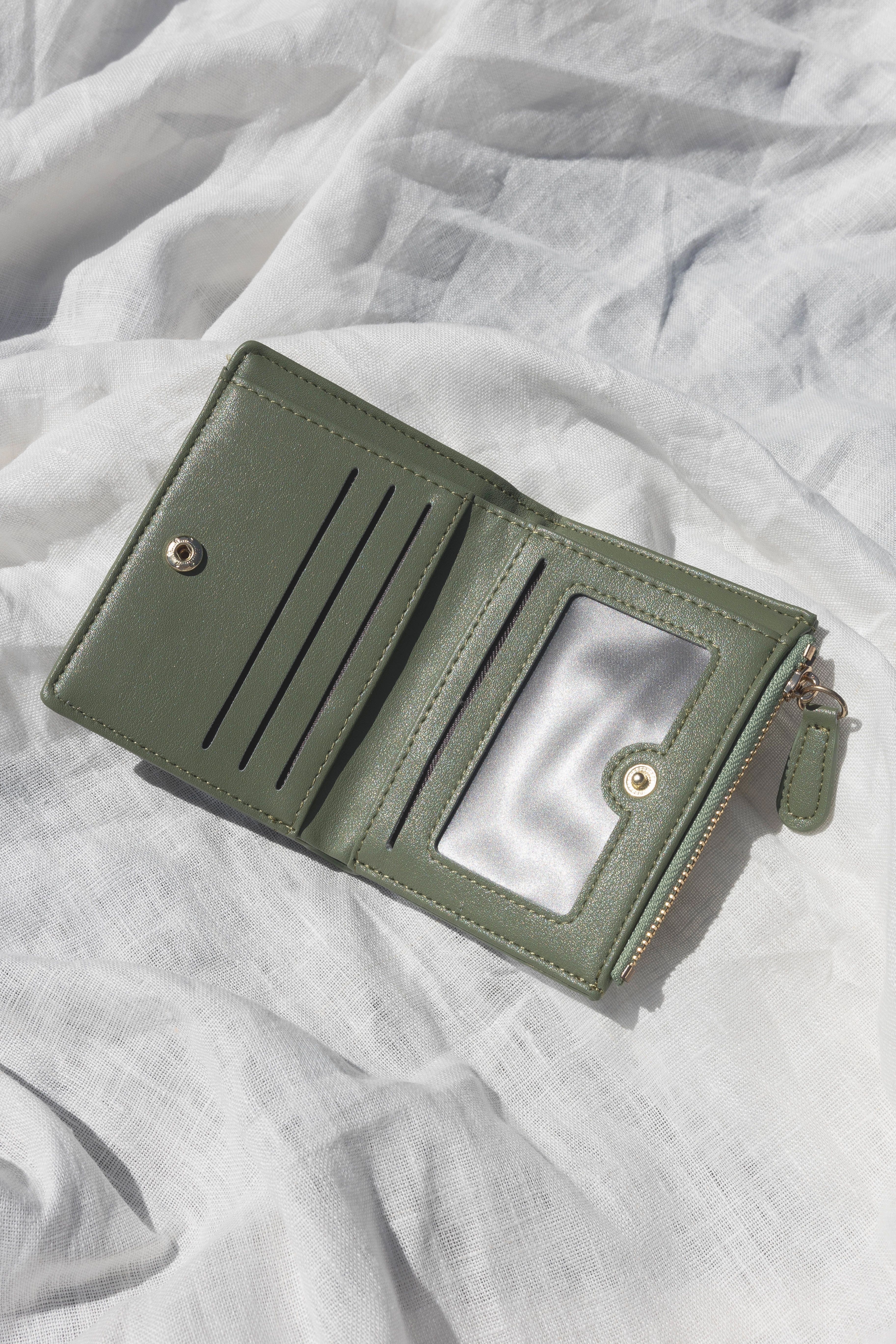 Libby Coin And Card Wallet - Olive