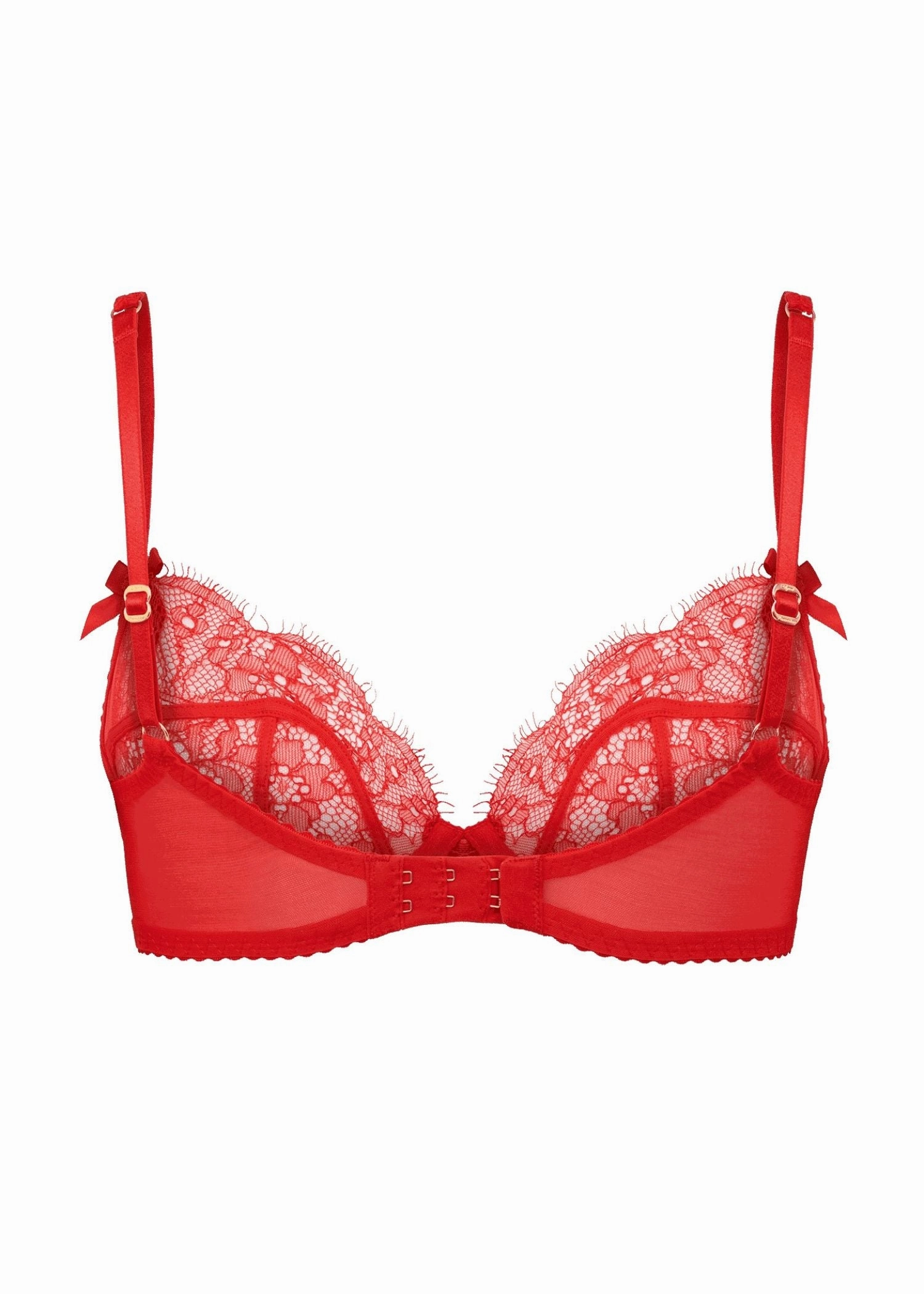 Lorna Lace Plunge Bra (Red)