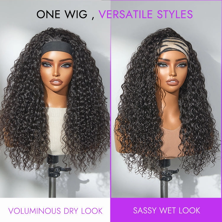 Luvme Too Easy Texture™ Wig Water Wave Glueless Headband Wig Flexi-Fit Drawstring (Get Free Trendy Headbands)