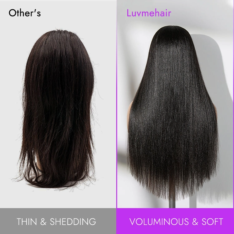 Luvme Too Easy Texture™ Wig Yaki Straight Glueless Headband Wig Flexi-Fit Drawstring (Get Free Trendy Headbands)