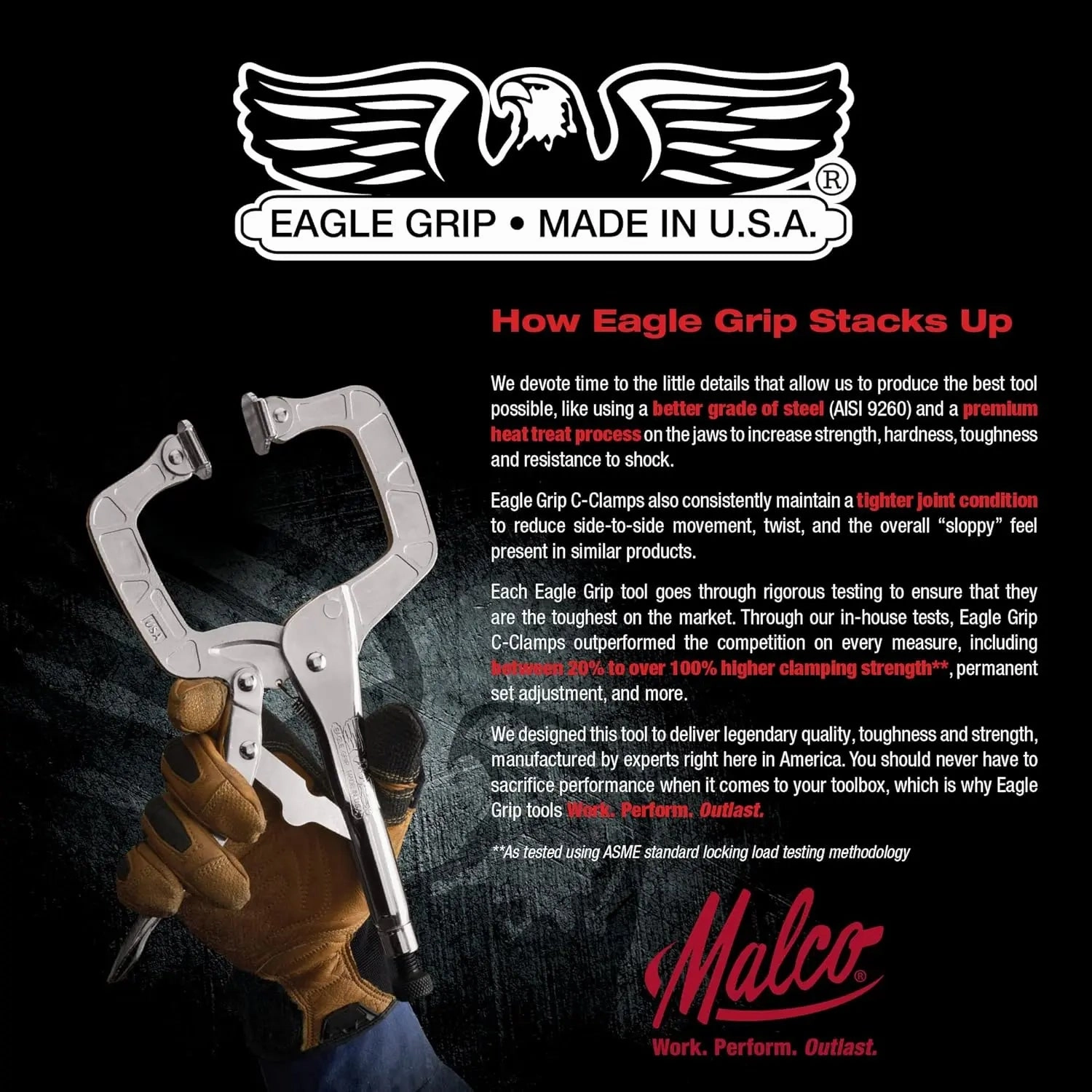 Malco by Eagle Grip Locking C Clamp 11"