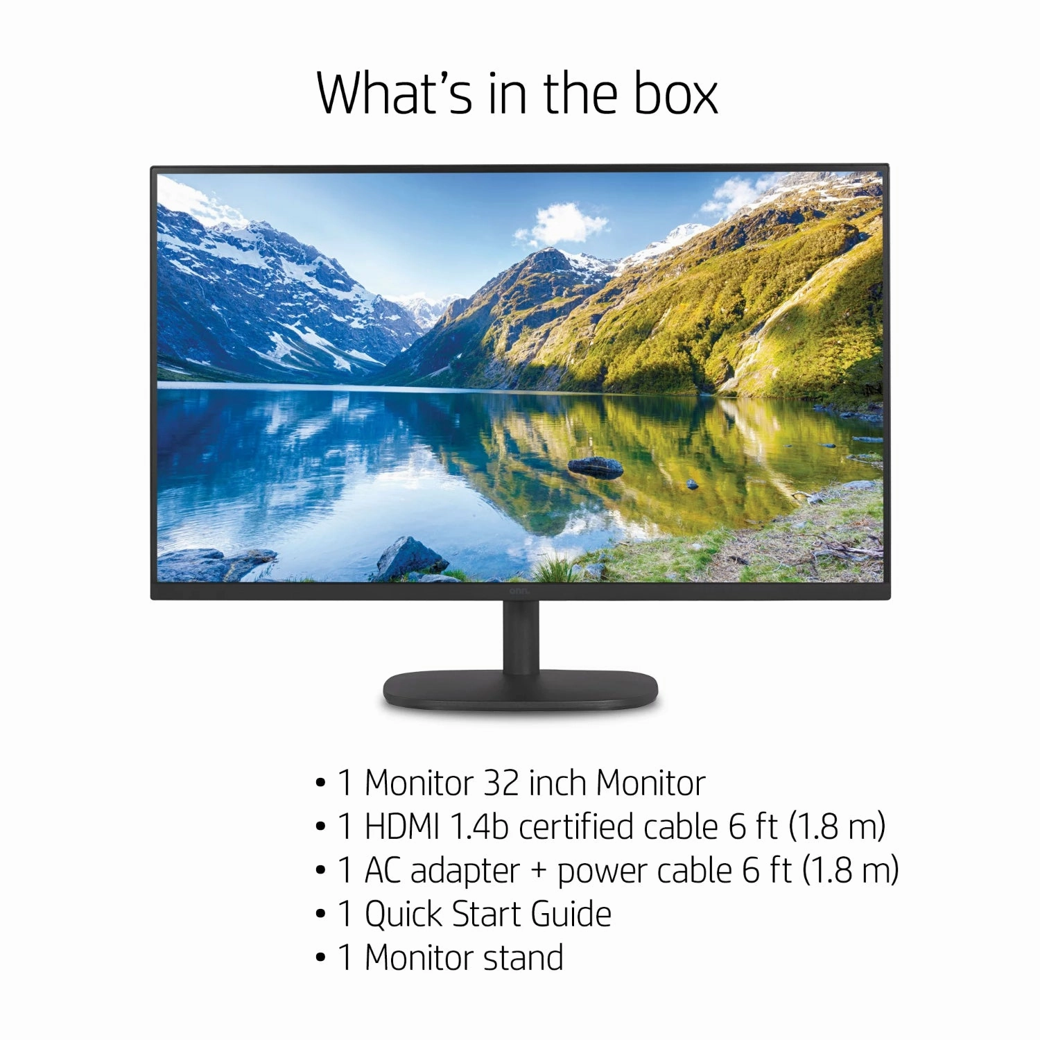 onn. 100095550 32" FHD 1080p 75hz Office Monitor with Bezel-less Display, includes 6ft HDMI Cable