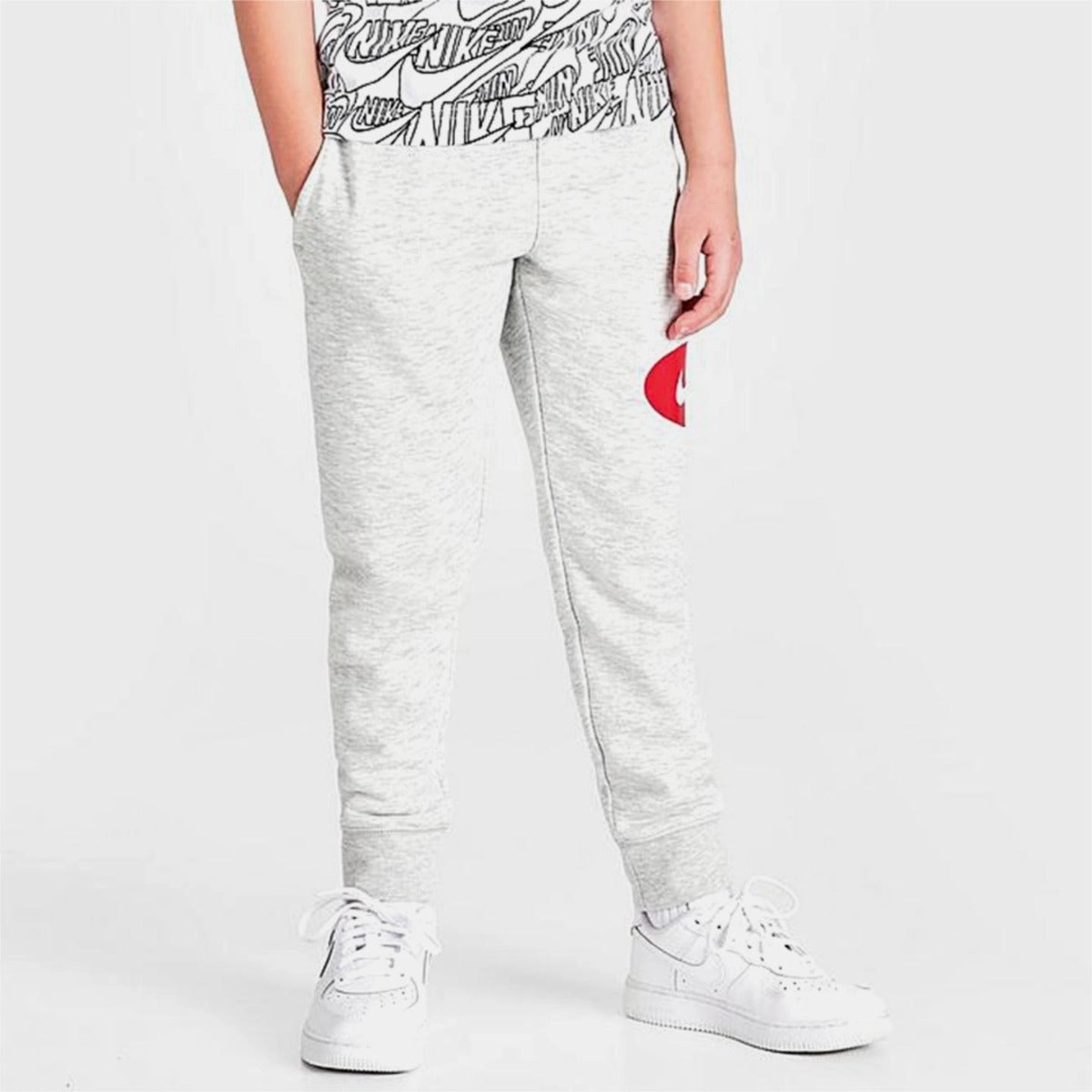 Pantalon Nike Sportswear Enfant - Gris/Rouge