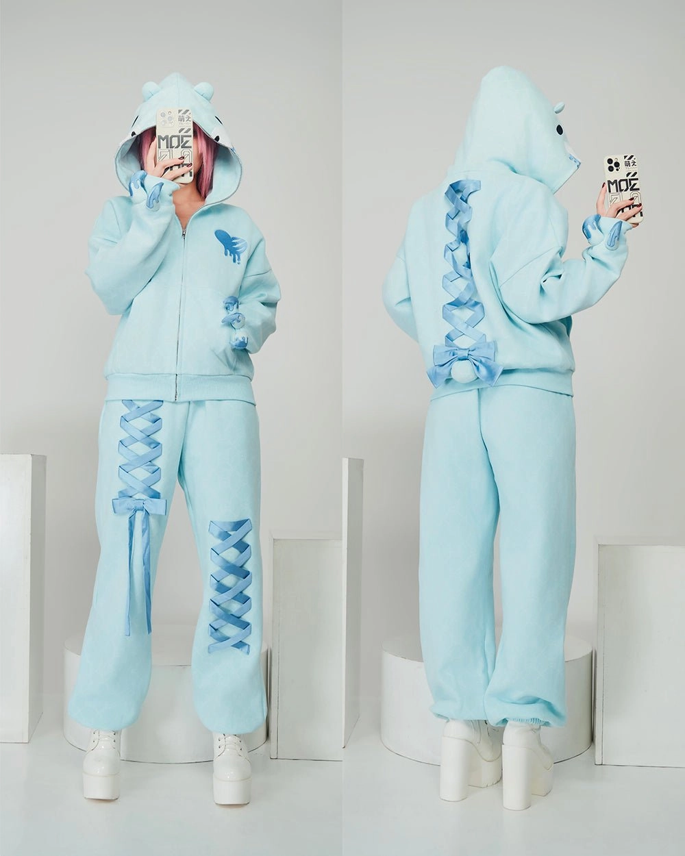 Pastel Winter Hoodie MOEFLAVOR x Gloomy Bear