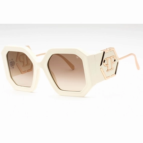 Philipp Plein Women's Sunglasses - Polished Ivory White Plastic Frame | SPP067 09ZQ