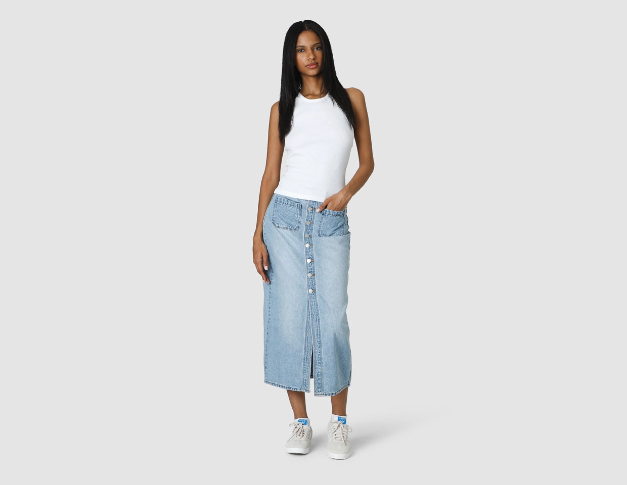 Rolla's Sailor Skirt / Lyocell Blue