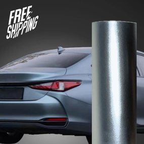 Satin Chrome Silk Gray Blue Vinyl Wrap