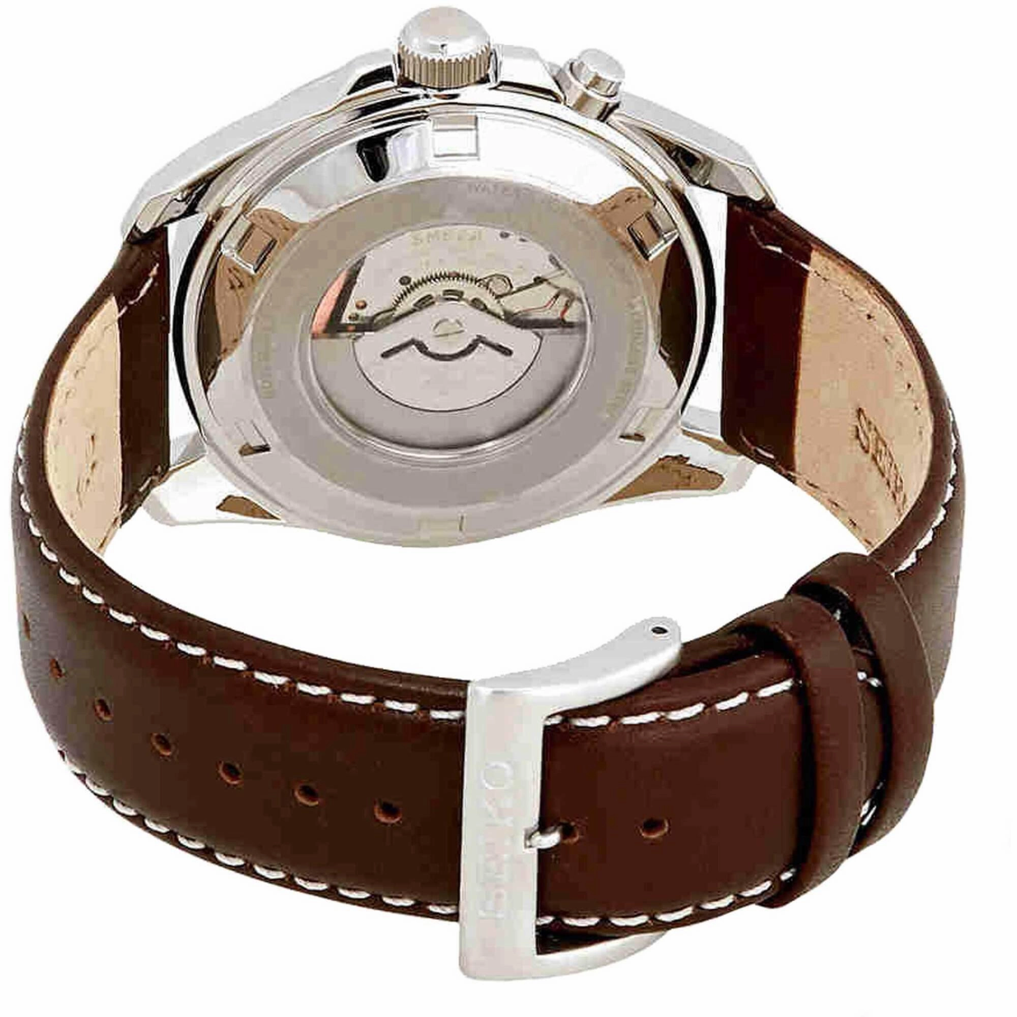 Seiko Men's Watch - Kinetic Green Dial Brown Genuine Leather Strap Quartz | SKA791