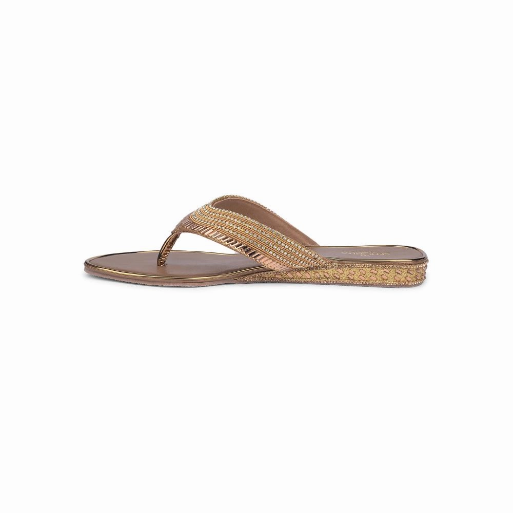 Senorita By Liberty Women STY-72 Golden Casual Slippers