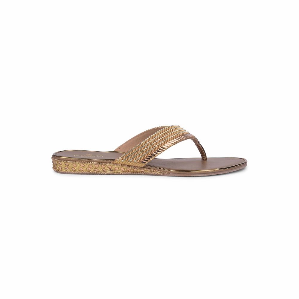 Senorita By Liberty Women STY-72 Golden Casual Slippers