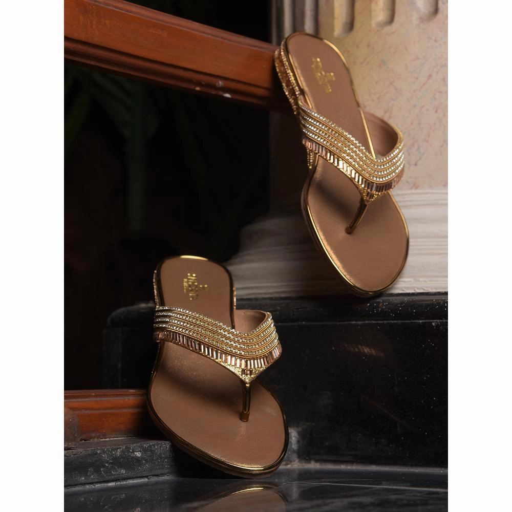 Senorita By Liberty Women STY-72 Golden Casual Slippers