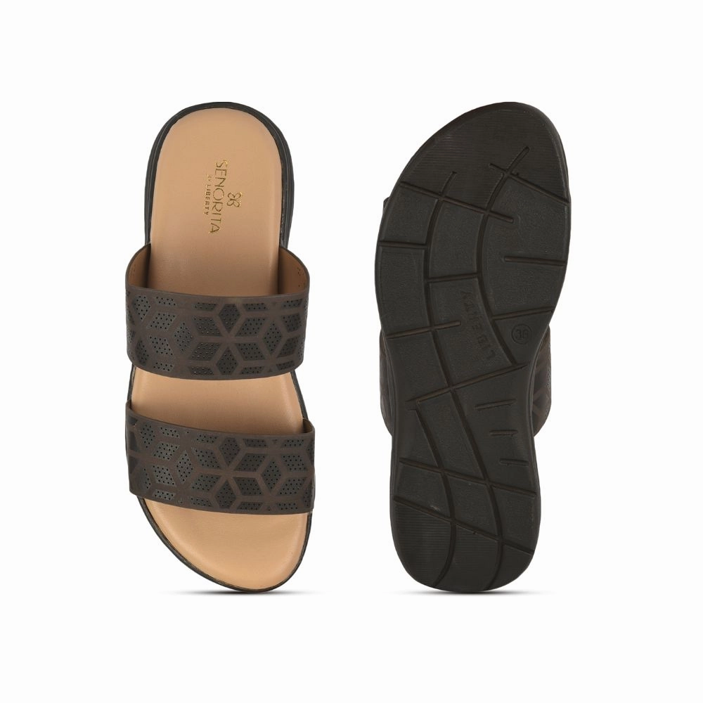 Senorita Casual (Brown) Slippers For Ladies SMT-5 By Liberty
