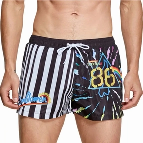Seobean Men's Quick-Dry Swim Shorts - Beach Board Shorts with Sunflower 241301