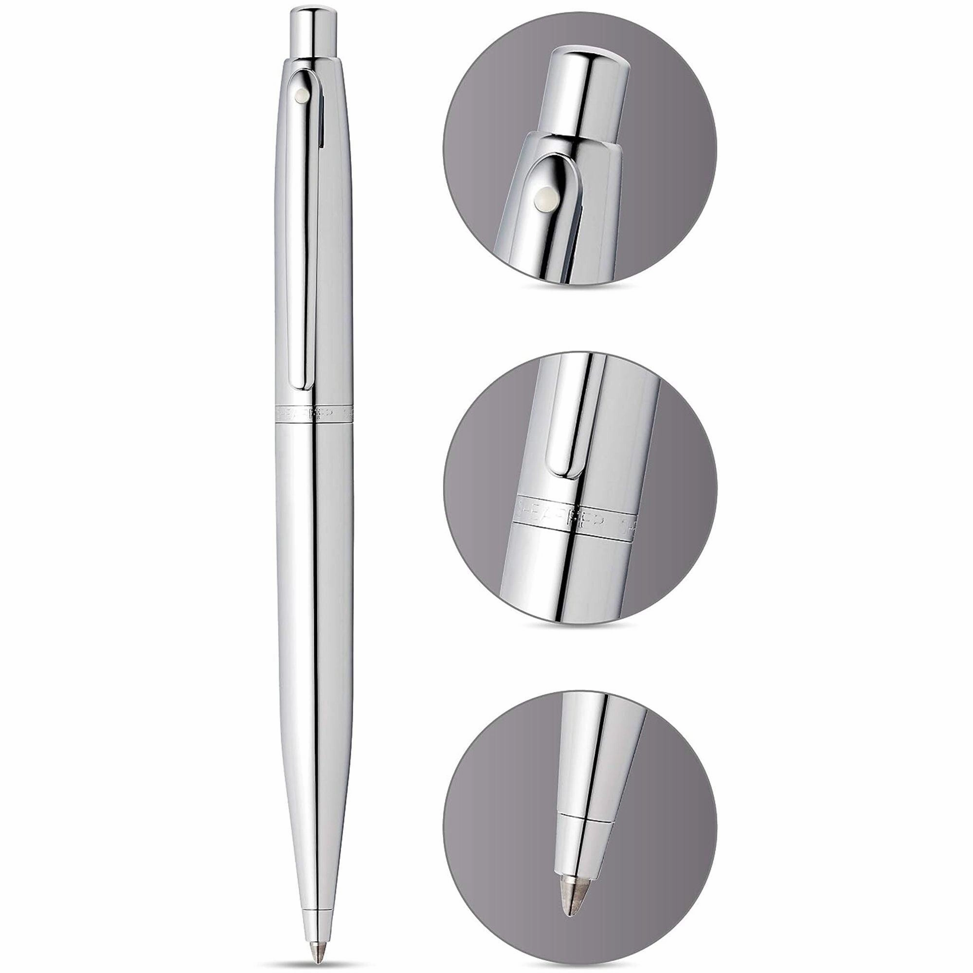 Sheaffer Ballpoint Pen - VFM Polished Chrome Finish with Cut-Out Clip | E2942151