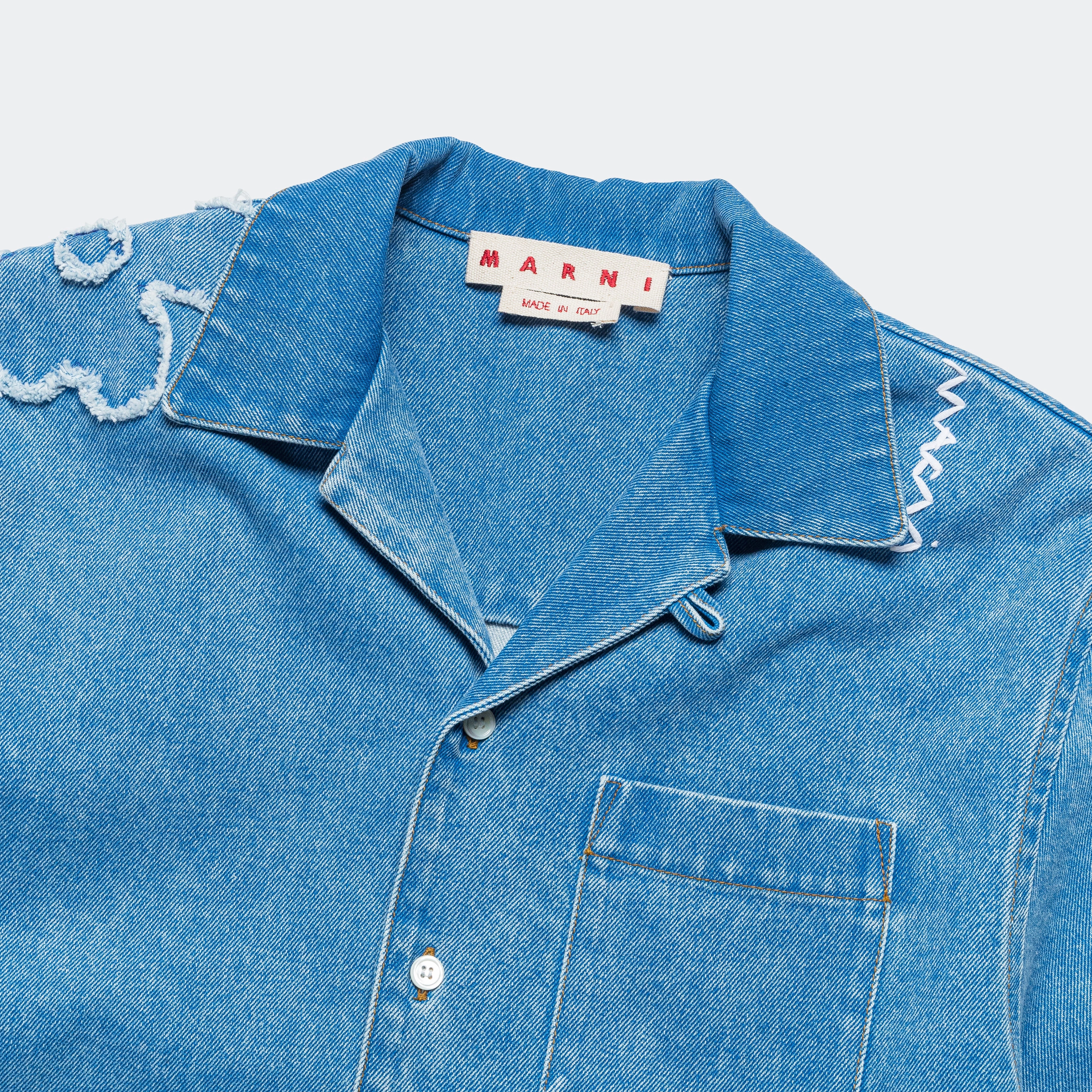 Short Sleeve Bowling Shirt - Cobalt