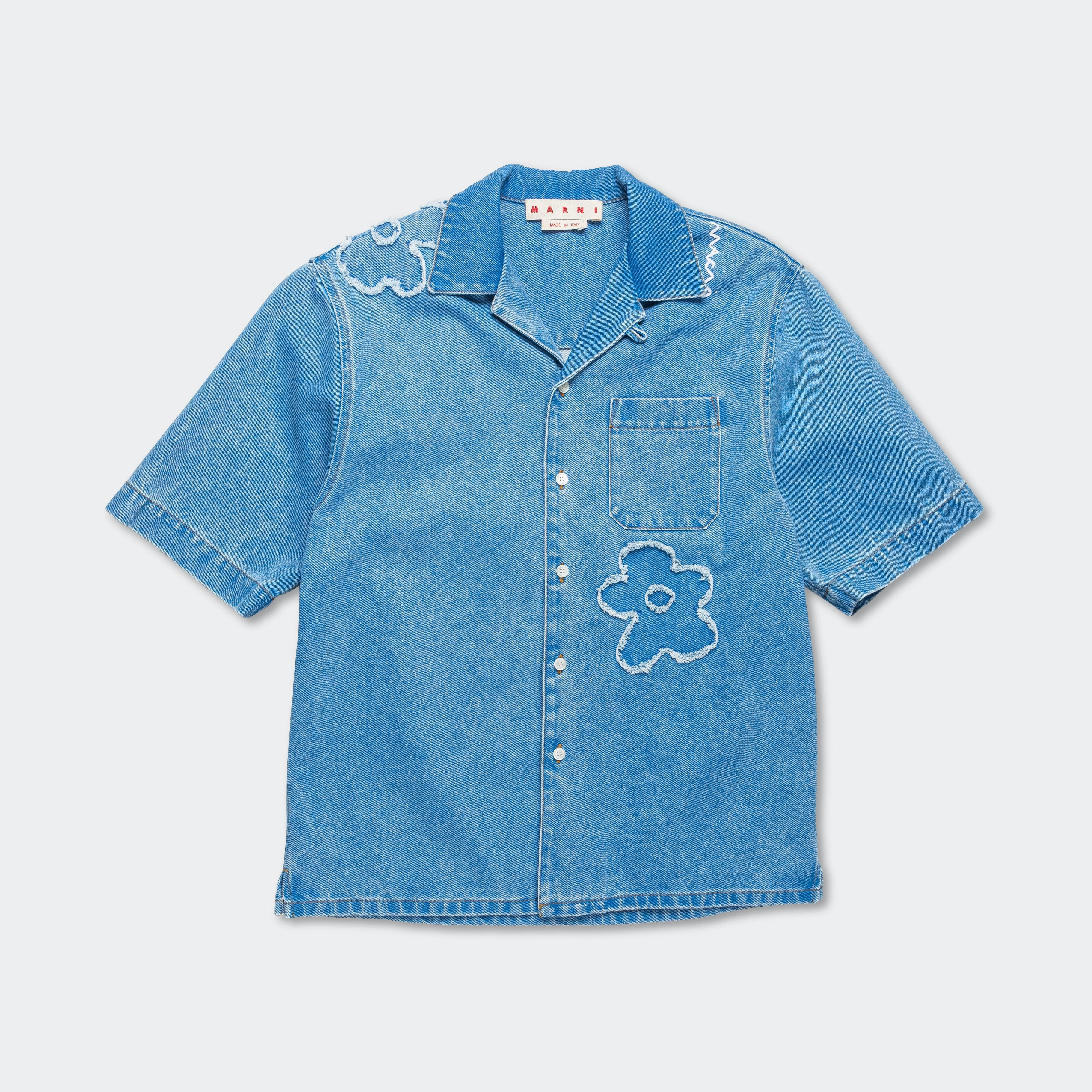Short Sleeve Bowling Shirt - Cobalt