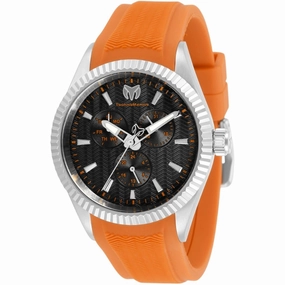 Technomarine Men's Quartz Watch - Sea Dream Charcoal Dial Orange Strap | TM-719023