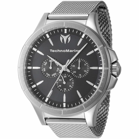 Technomarine Men's Watch - Moonsun Quartz Charcoal Dial Mesh Bracelet | TM-822018