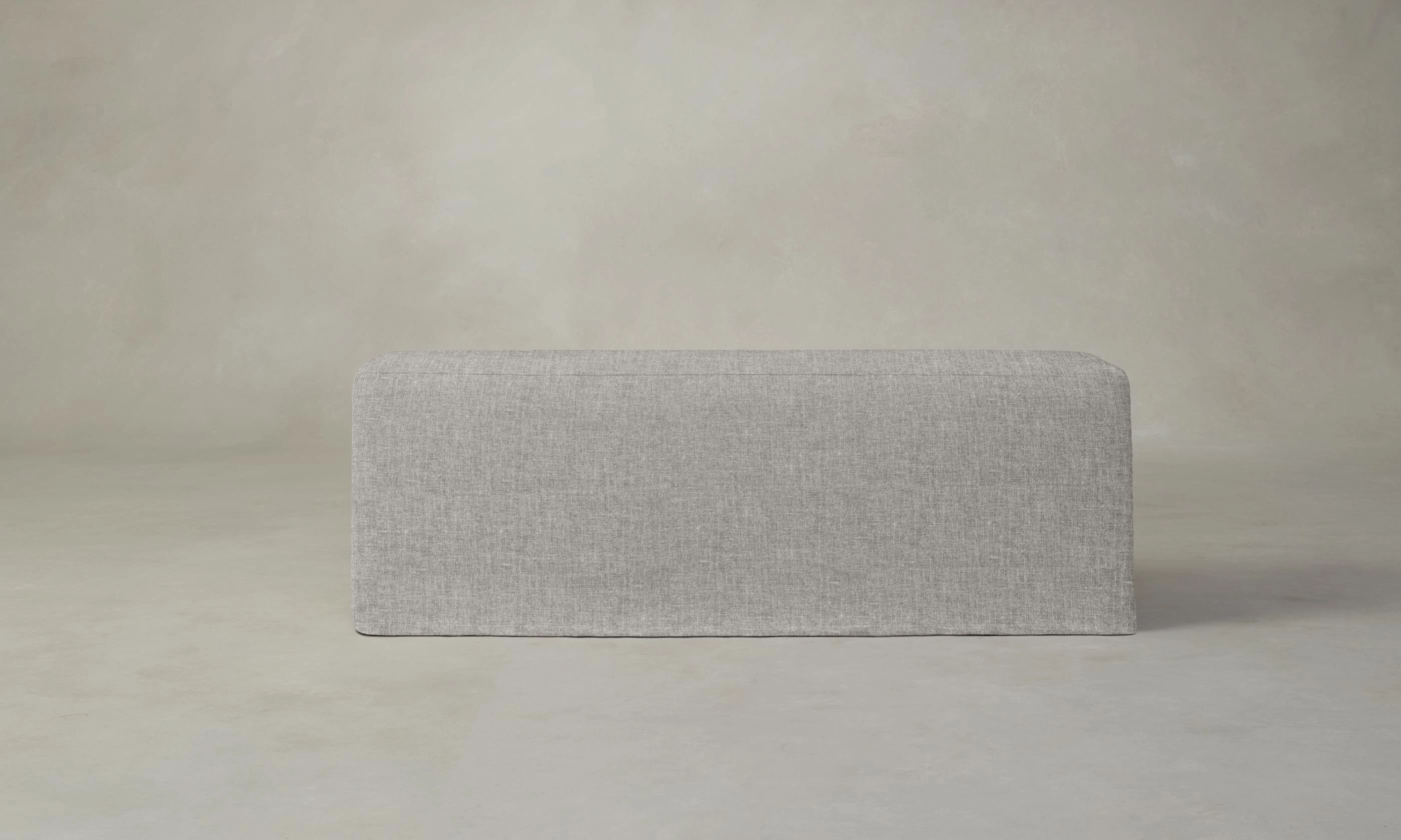 The Beacon Dining Bench - Heritage Belgian Linen Agate