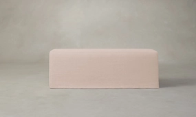 The Beacon Dining Bench - Heritage Belgian Linen Petal