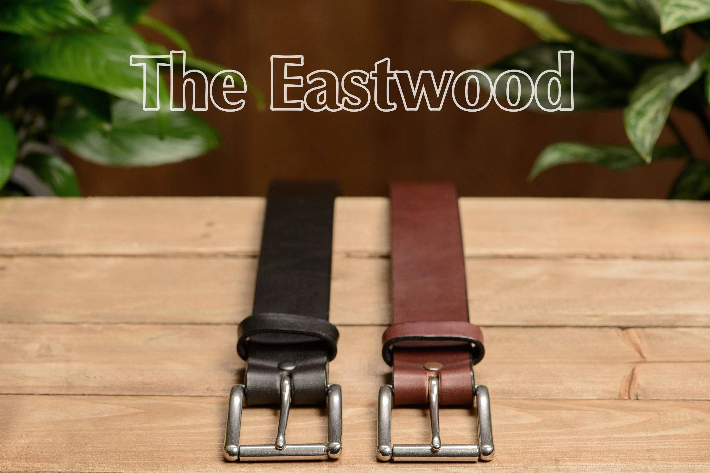 The Eastwood: Men's Black Non Stitched Leather Belt Max Thick 1.75" Extra Wide