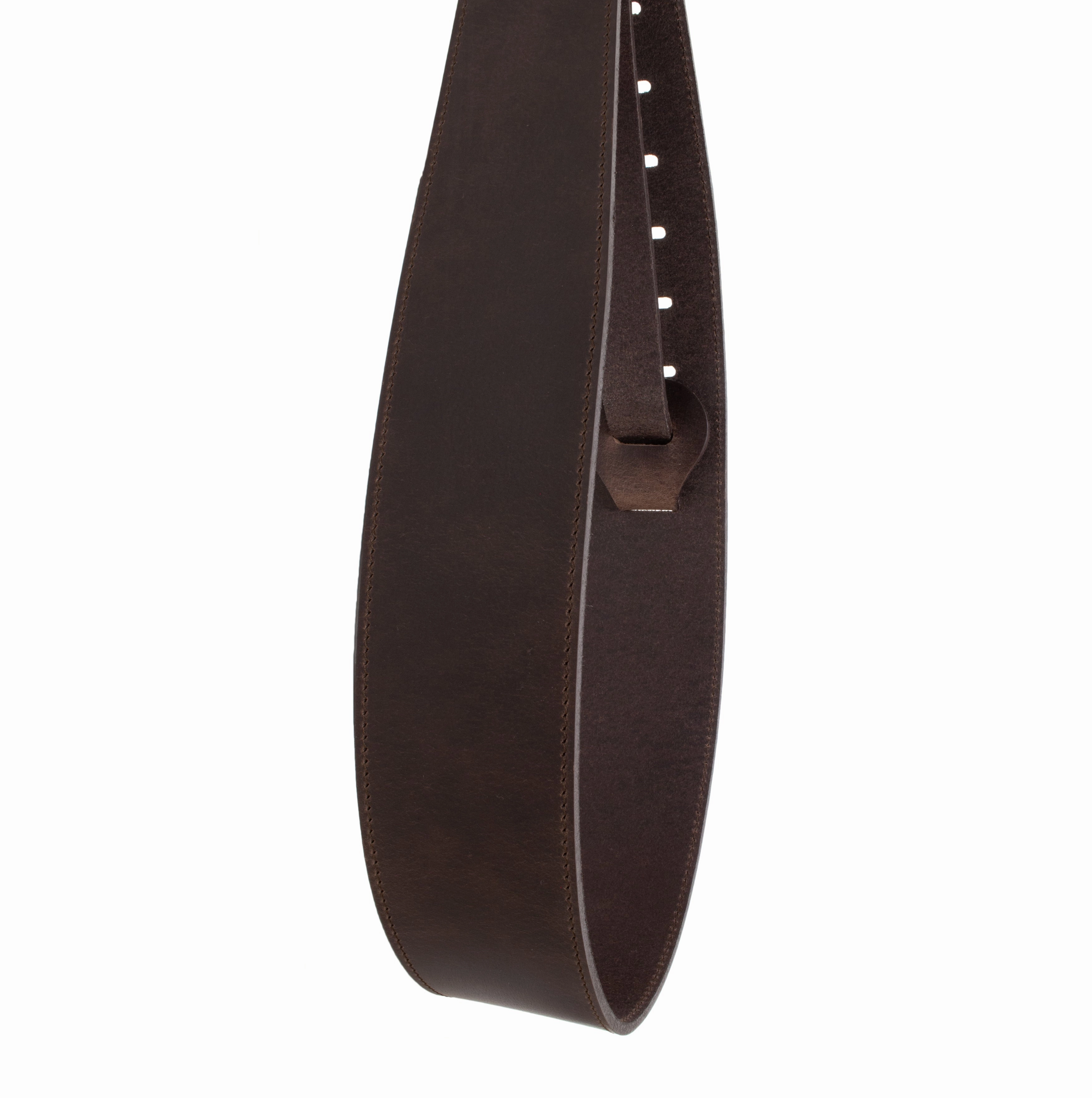 The Legend - Brown Heavyweight Smooth Full Grain Leather Guitar Strap