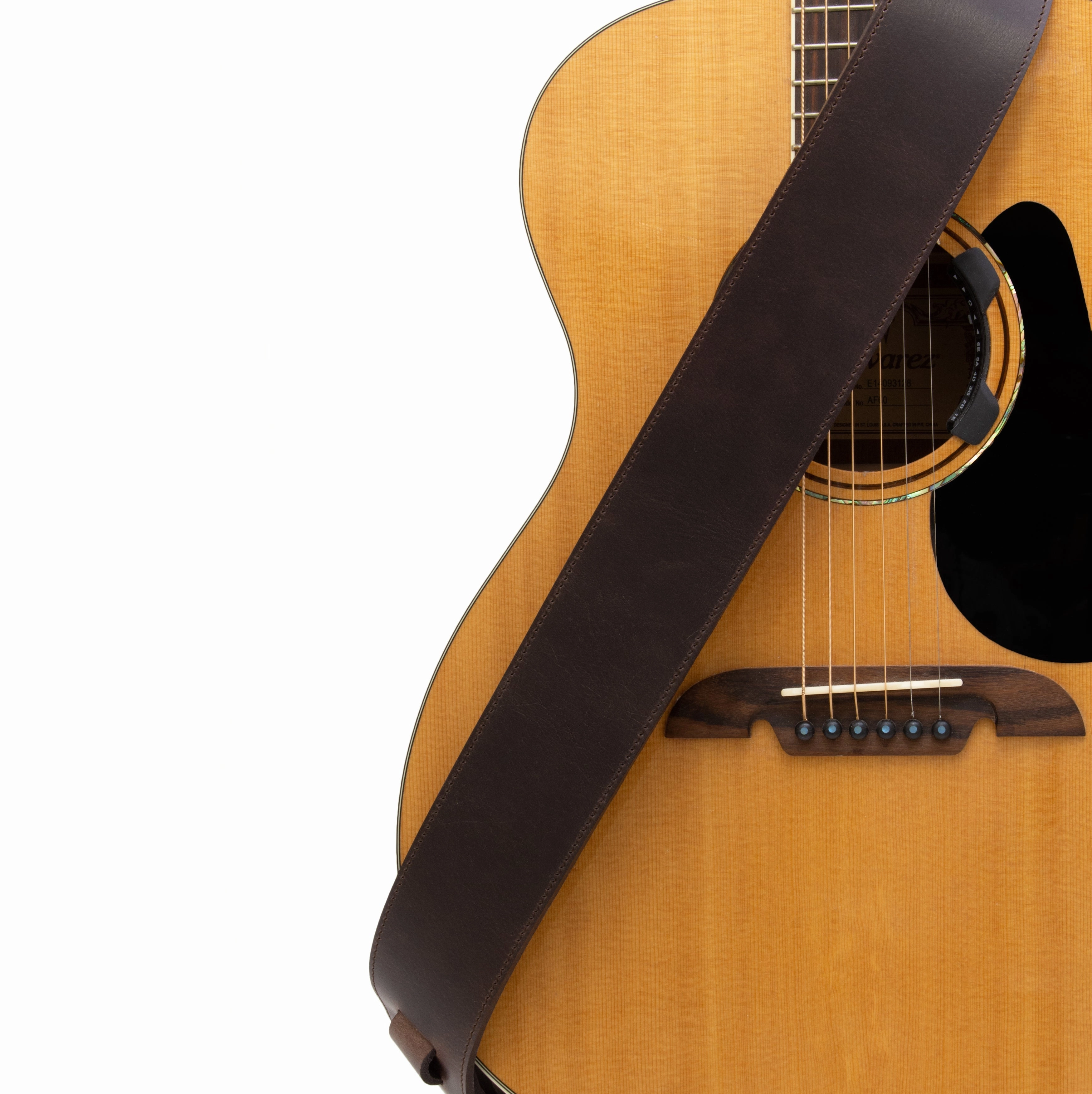 The Legend - Brown Heavyweight Smooth Full Grain Leather Guitar Strap