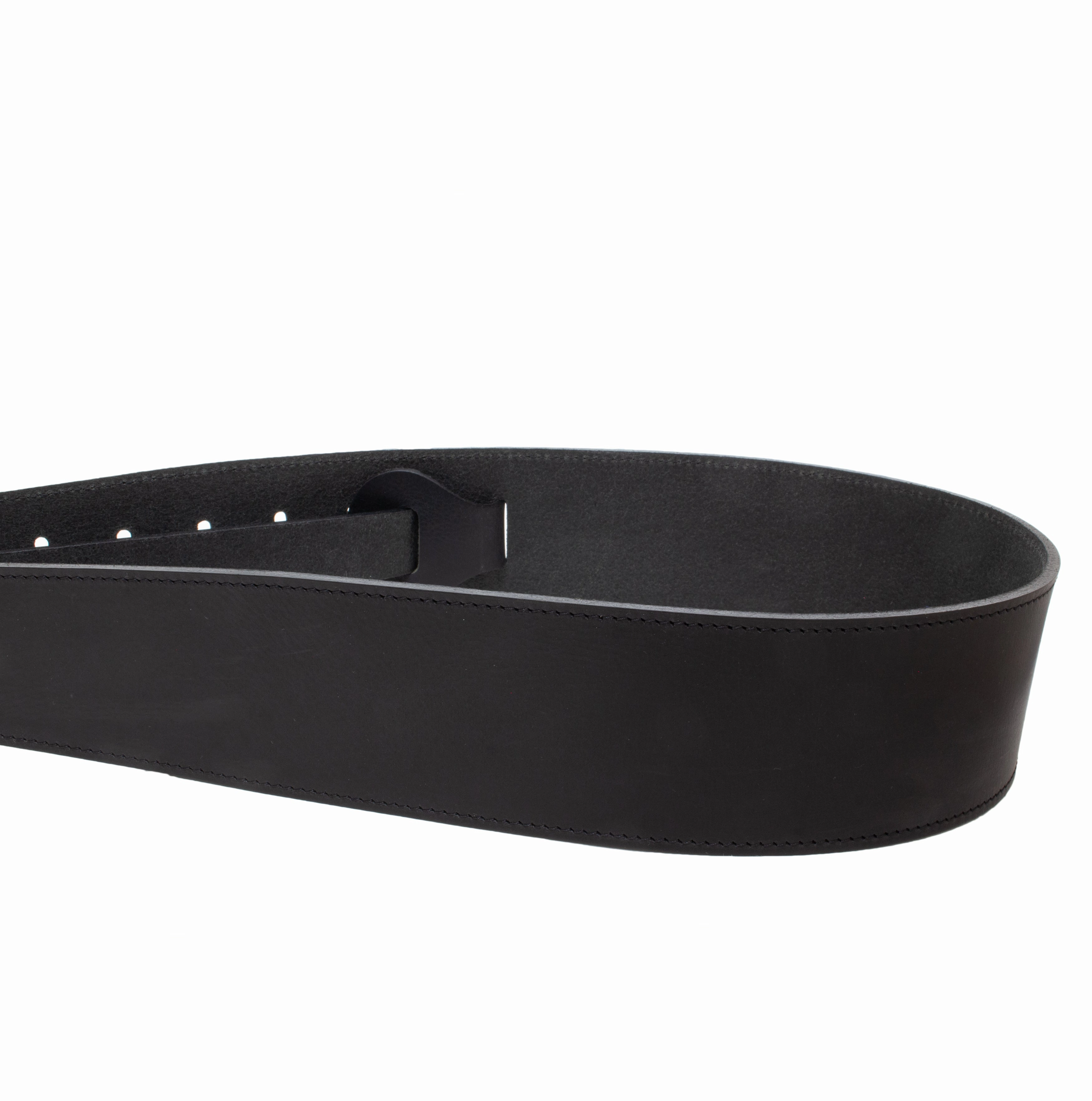 The Legend - Brown Heavyweight Smooth Full Grain Leather Guitar Strap