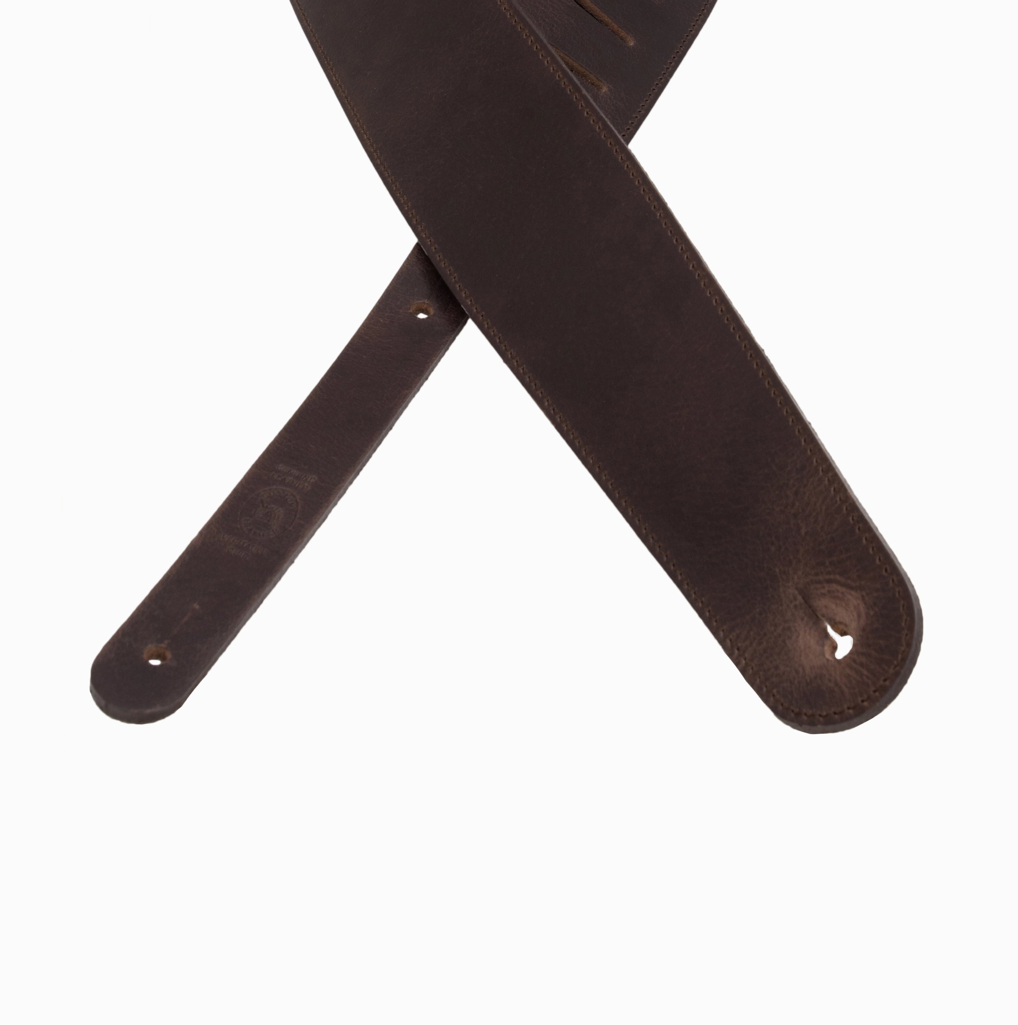 The Legend - Brown Heavyweight Smooth Full Grain Leather Guitar Strap