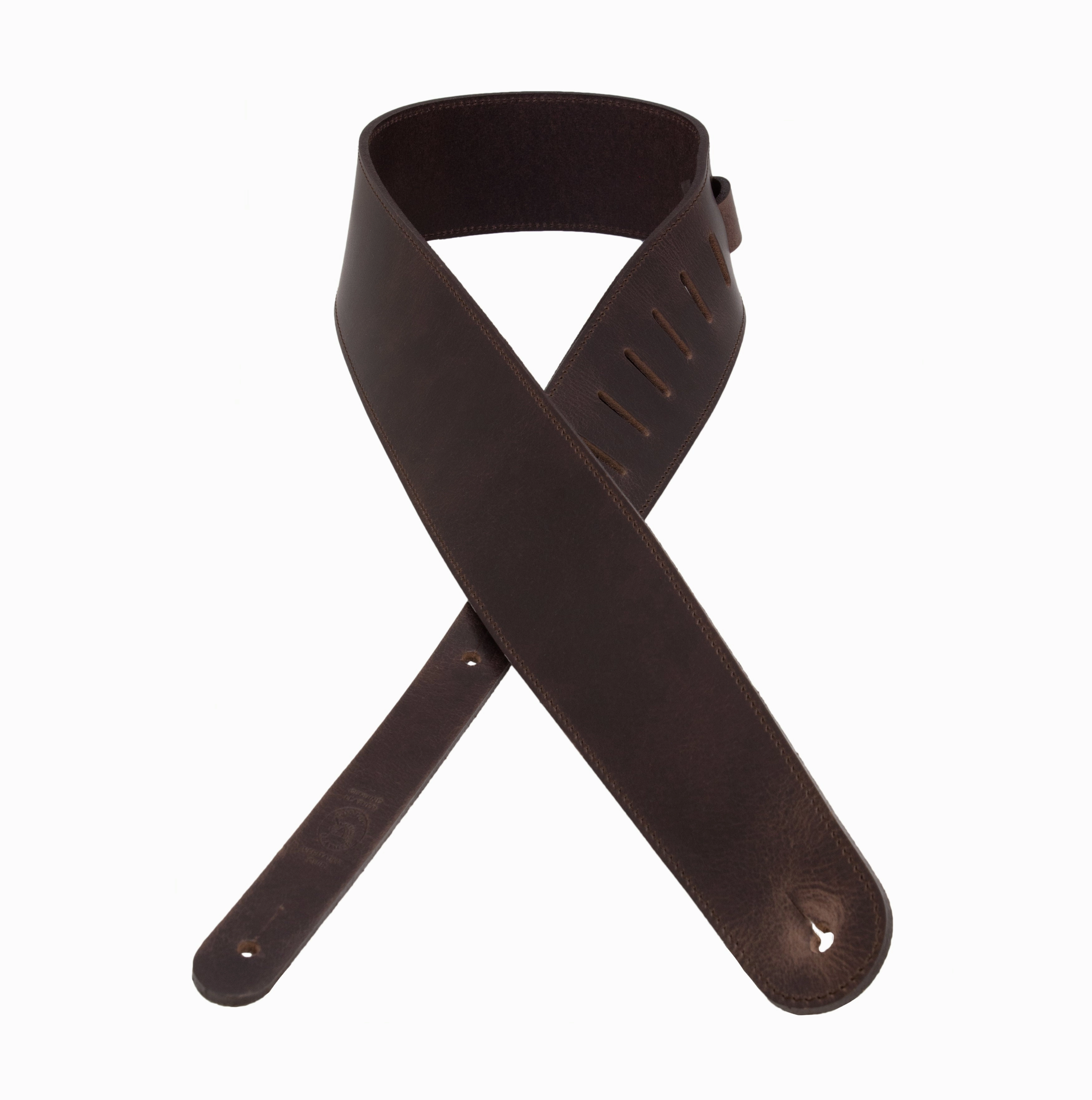 The Legend - Heavyweight Black Smooth Full Grain Leather Guitar Strap