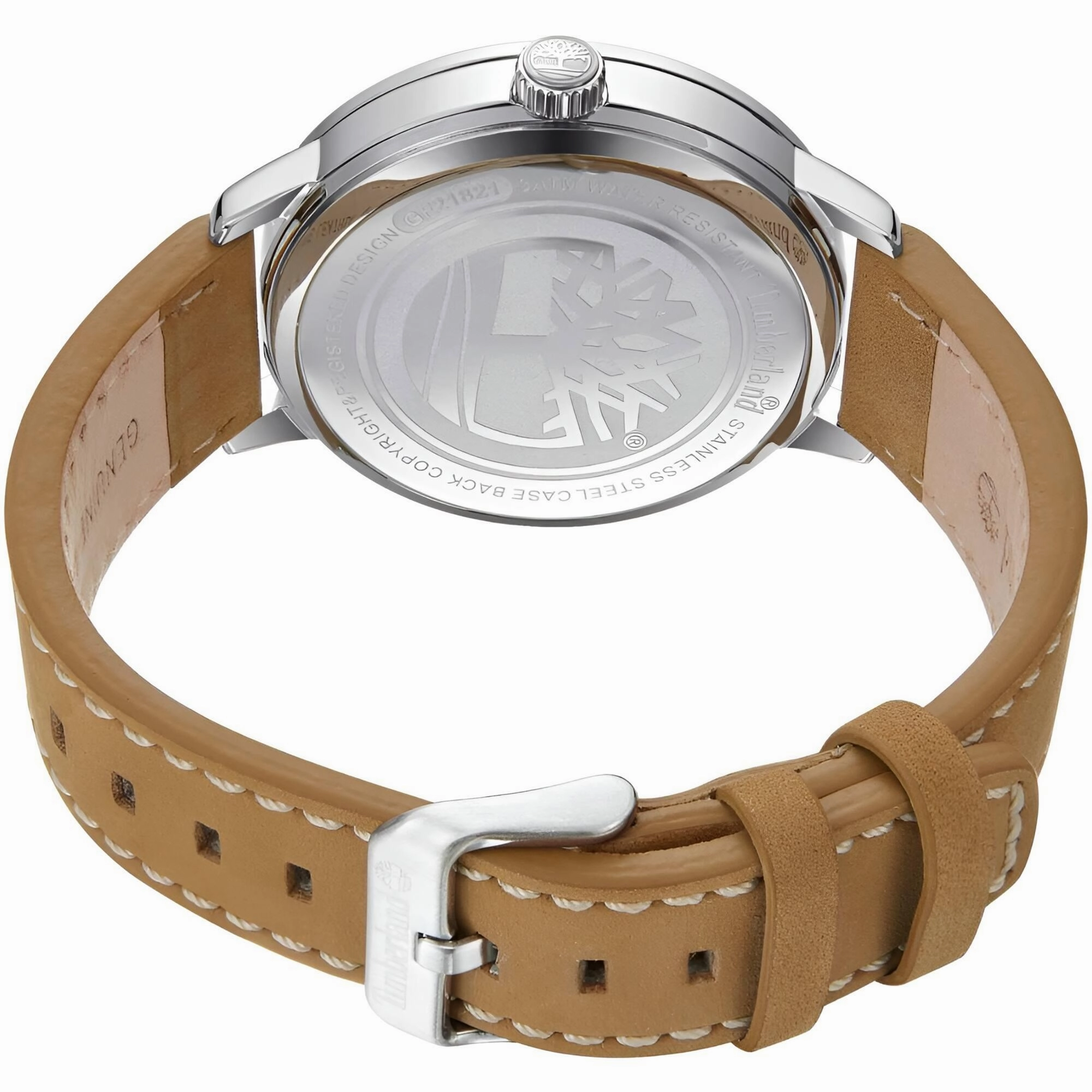 Timberland Men's Watch - Dress Sport Beige Dial Tan Strap Quartz Date | TDWGF2182102