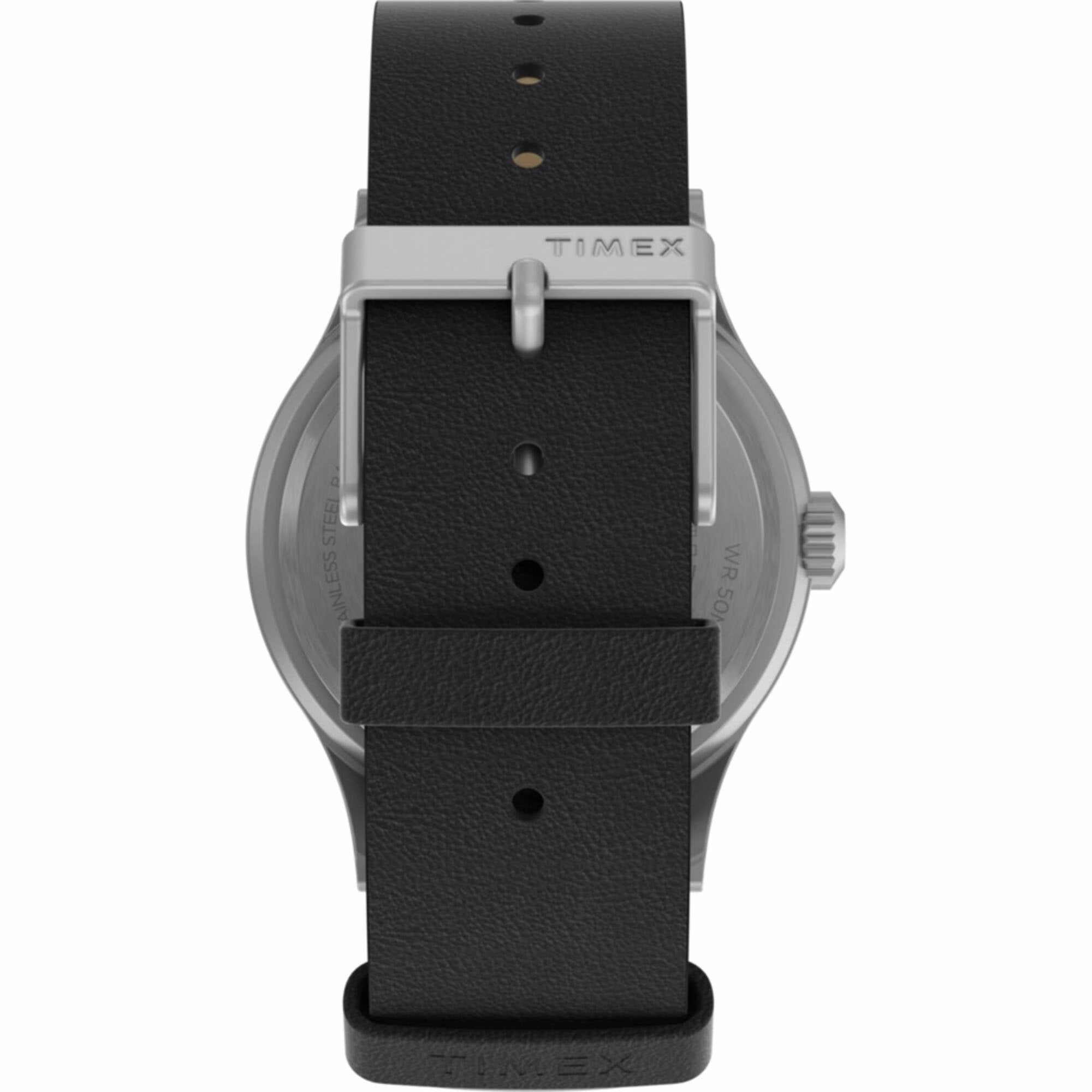 Timex Men's Quartz Watch - Expedition Sierra Black Dial Leather Strap | TW2V07500