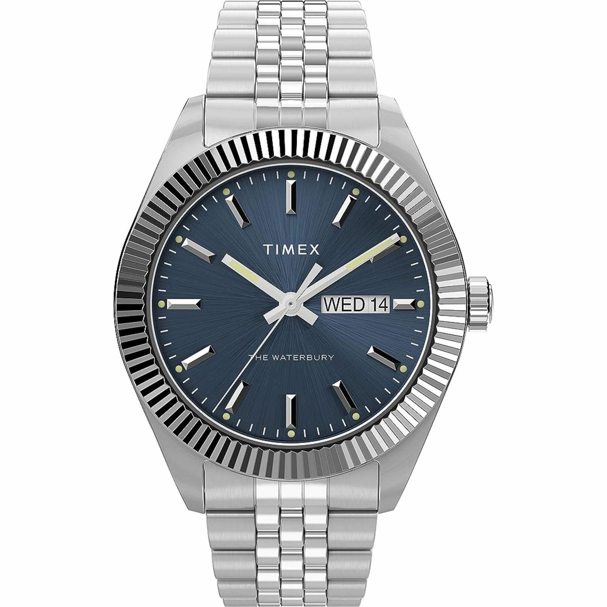 Timex Men's Watch - The Waterbury Blue Dial Stainless Steel Bracelet | TW2V46000