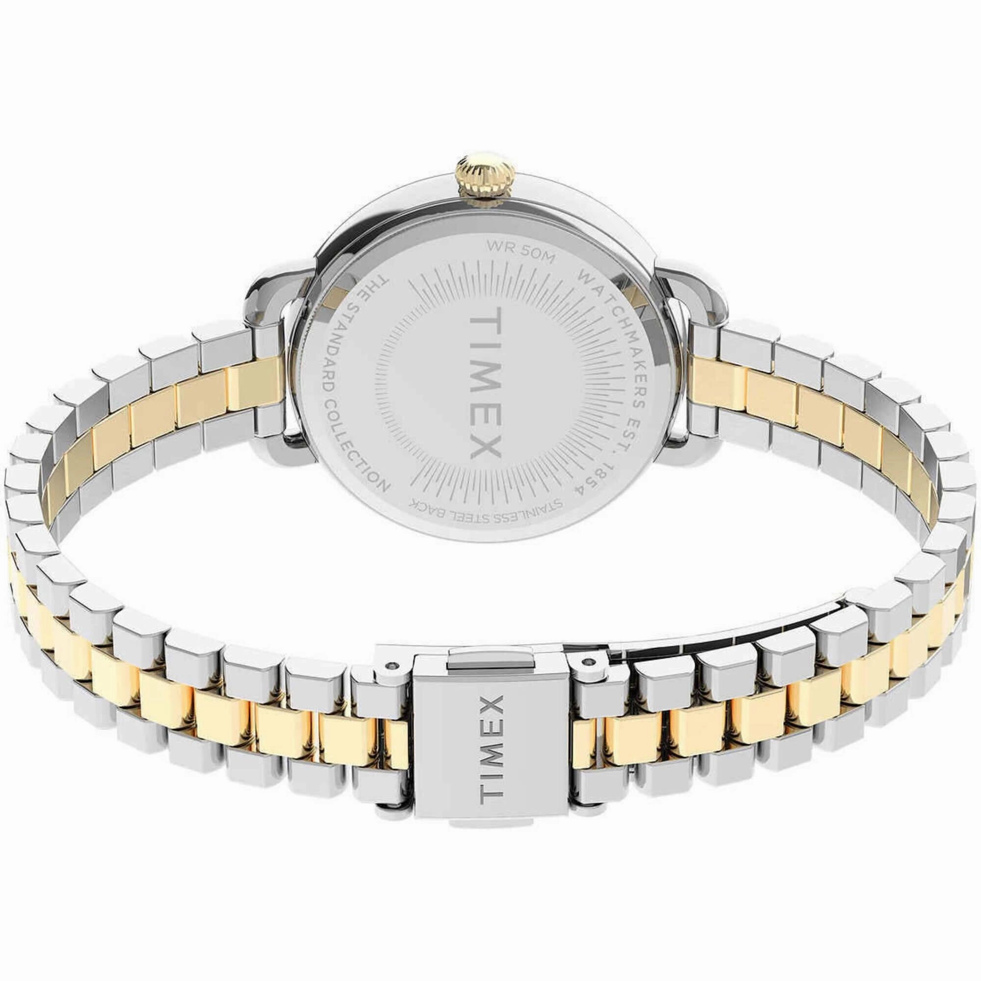 Timex Women's Watch - Standard Demi White Dial Two Tone Steel Bracelet | TW2U60200VQ