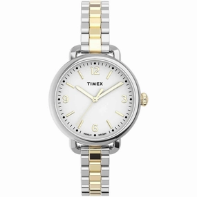 Timex Women's Watch - Standard Demi White Dial Two Tone Steel Bracelet | TW2U60200VQ