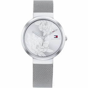 Tommy Hilfiger Women's Watch - Libby Silver Tone Dial Steel Mesh Bracelet | 1782469