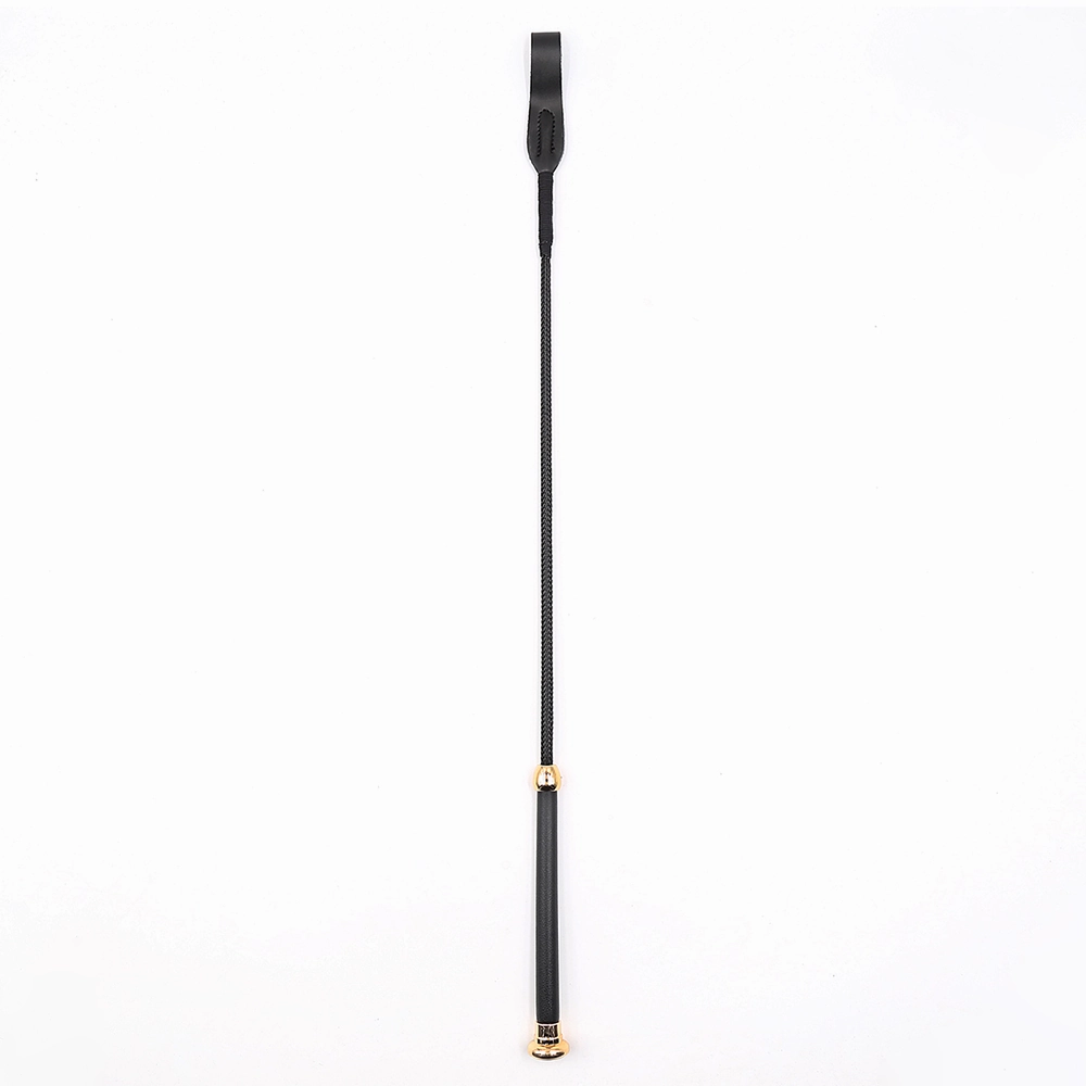 Yiwu Faux Leather Riding Crop With Gold Tip Handle